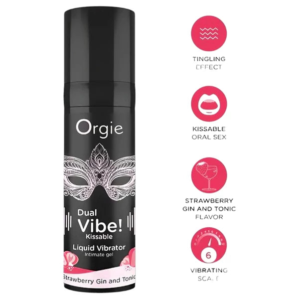 ORGIE DUAL VIBE - UNISEX FOLYÉKONY VIBRÁTOR - EPER - GIN TONIC (15ML)