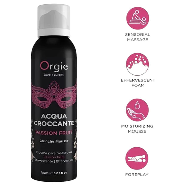 ORGIE ACQUA CROCCANTE - MASSZÁZS HAB - PASSION FRUIT (150ML)