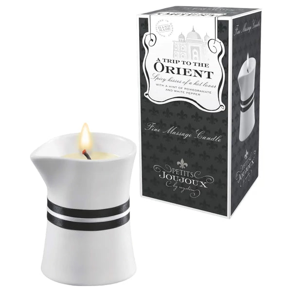 PETITS JOUJOUX ORIENT - MASSZÁZSGYERTYA 120ML - GRÁNÁTALMÁS-FEHÉRBORS