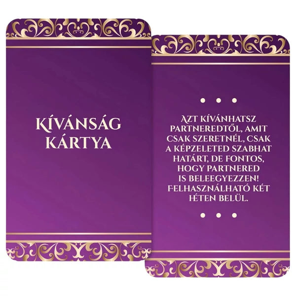 ÉRZÉKEK JÁTÉKA - FELNŐTT SZEX TÁRSASJÁTÉK