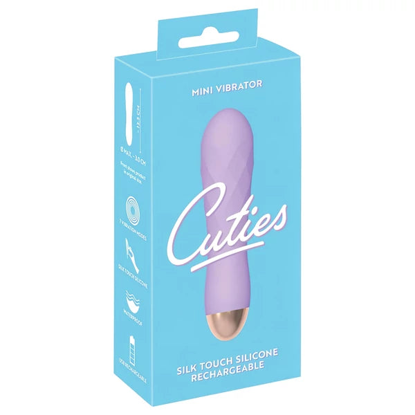 CUTIES MINI - AKKUS, VÍZÁLLÓ, RÁCSOS VIBRÁTOR (LILA)