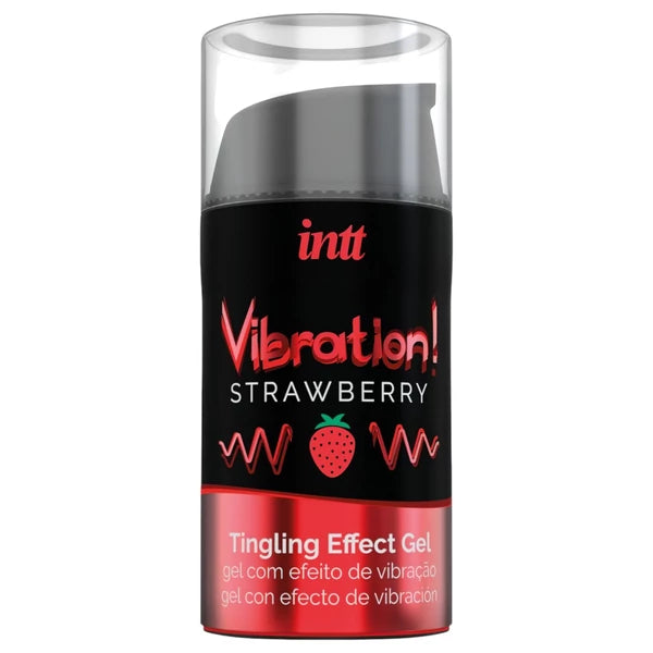 Intt Vibration! - folyékony vibrátor - eper (15 ml)