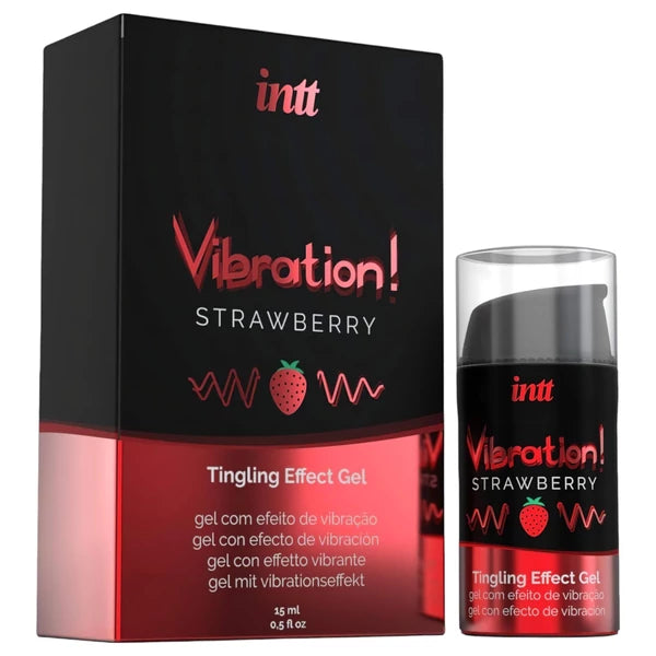 Intt Vibration! - folyékony vibrátor - eper (15 ml)
